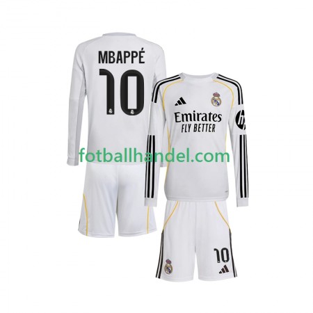 Barn Fotballdrakter Real Madrid Kylian Mbappé 10 Hjemme 2025-26 Langermet